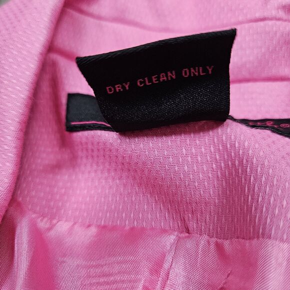 Willi Smith Pink White Trim Tailored Blazer Womens Size 8 Workwear Jacket Retro - Picture 4 of 7